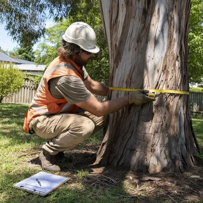 Measuring tree trunk diameter for City of Ballarat permit
